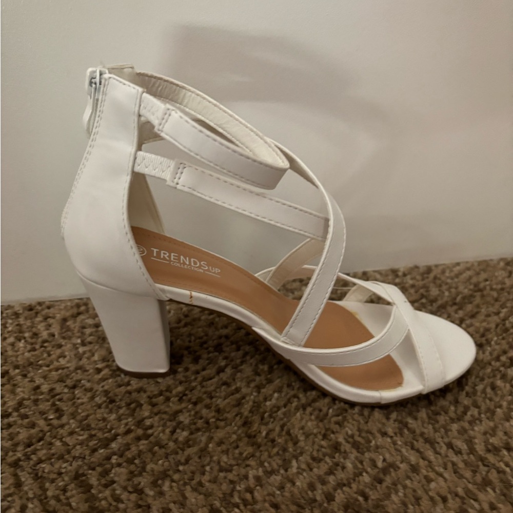 Brand new white strappy heels